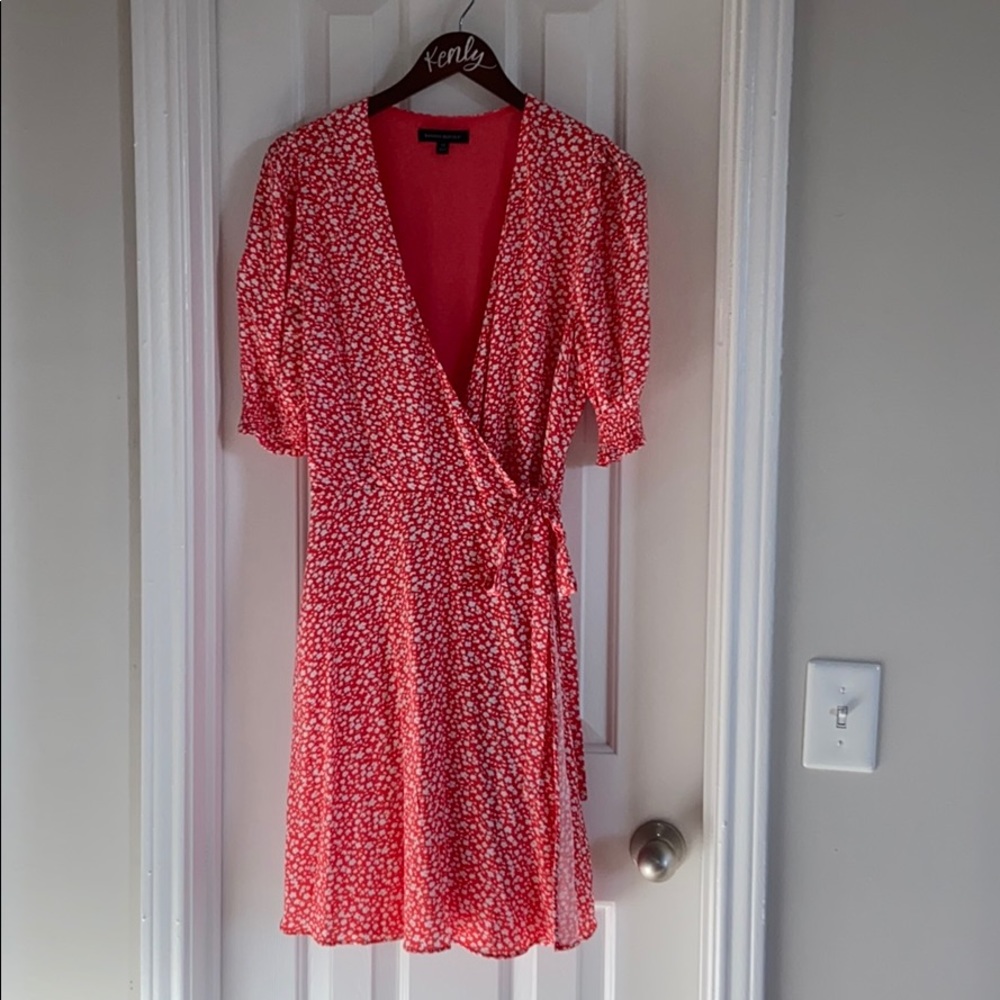 Banana Republic Red Floral Dress